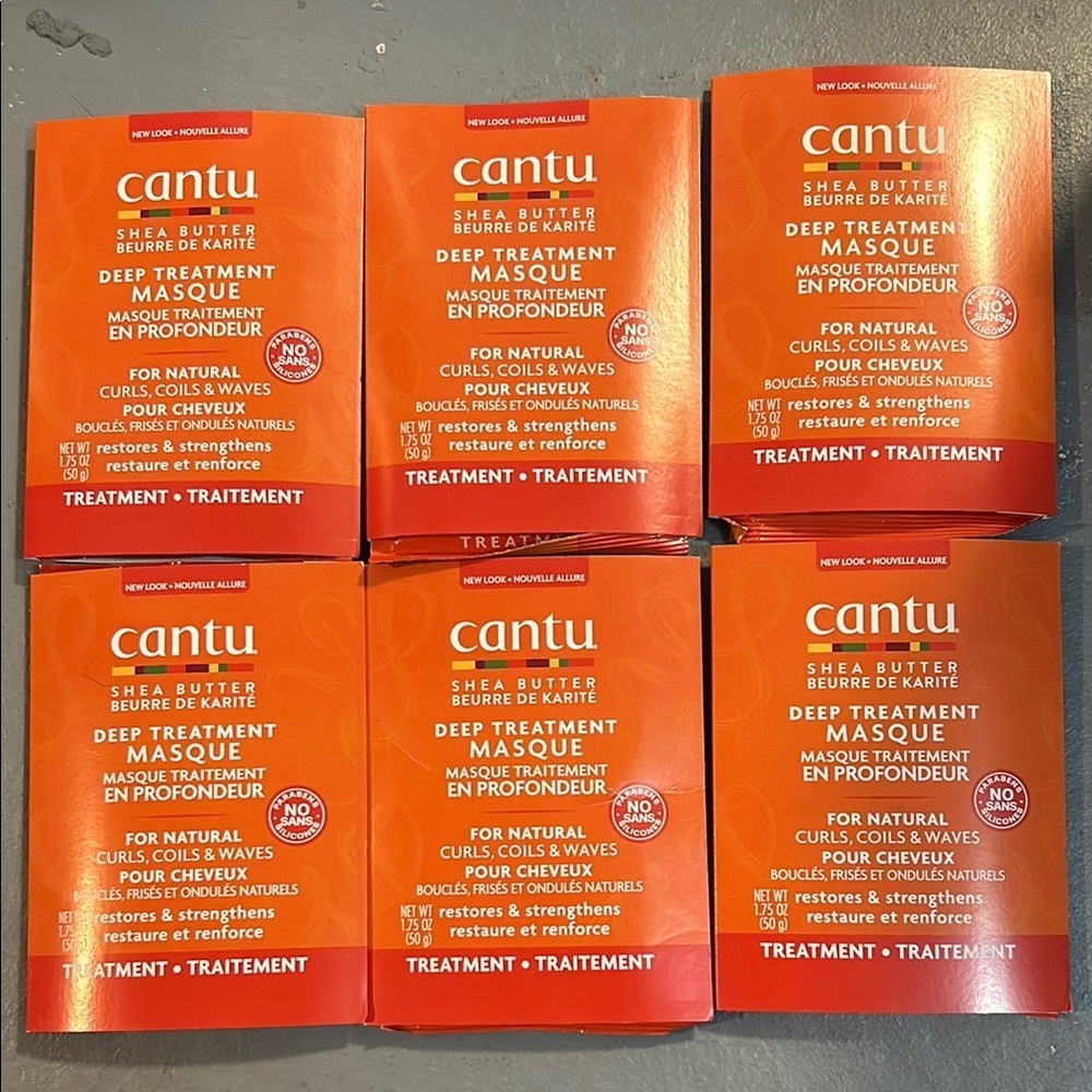 NEW Lot of SIX Cantu Shea Butter Deep Treatment Masque for curly hair